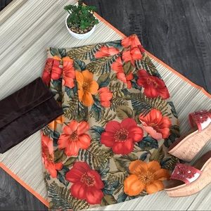 Tropical Silk Skirt